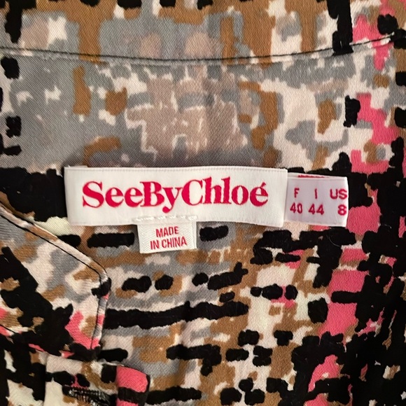 See by CHLOE blouse short top size US 8 vintage - Picture 5 of 10